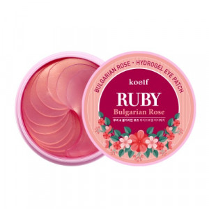 Гідрогелеві патчі для очей з рубіном KOELF Ruby & Bulgarian Rose Eye Patch 60шт (Термін придатності: до 09.05.2025)