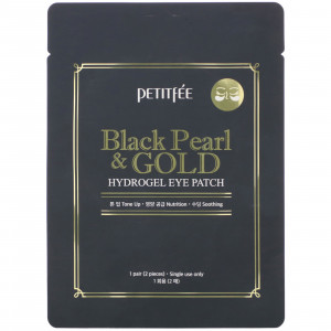 Гідрогелеві патчі для очей із золотом та чорними перлами PETITFEE Black Pearl & Gold Hydrogel Eye Patch (1 пара)