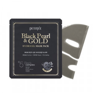 Гідрогелева маска з золотом і чорними перлами PETITFEE Black Pearl & Gold Hydrogel Mask Pack - 1шт