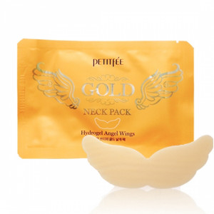 Гідрогелева маска для шиї з плацентою PETITFEE "HYDROGEL ANGEL WINGS" Gold Neck Pack