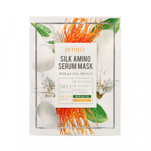 Маска для обличчя з протеїнами шовку PETITFEE Silk Amino Serum Mask 25g - 1шт